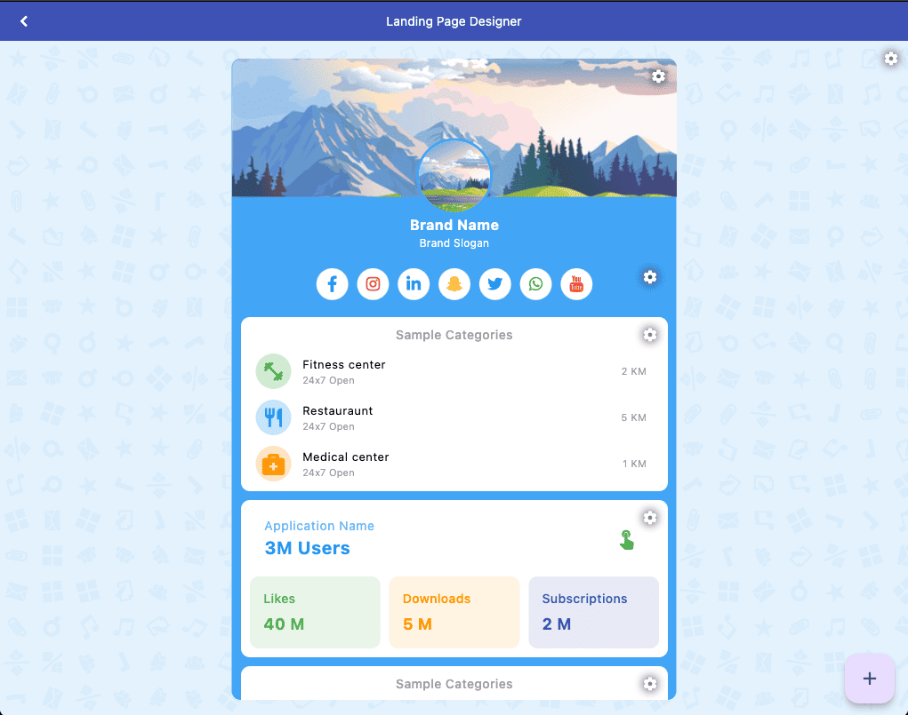 Landing page builder